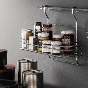 Barre murale pour accessoires de cuisine