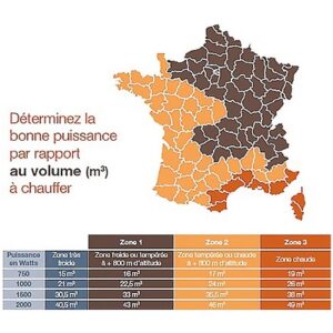 Zone de chauffage en France