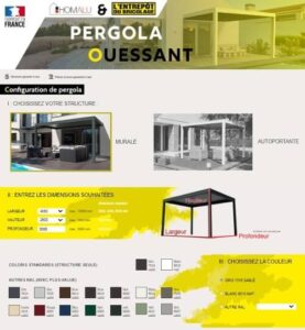 Configurateur de pergolas