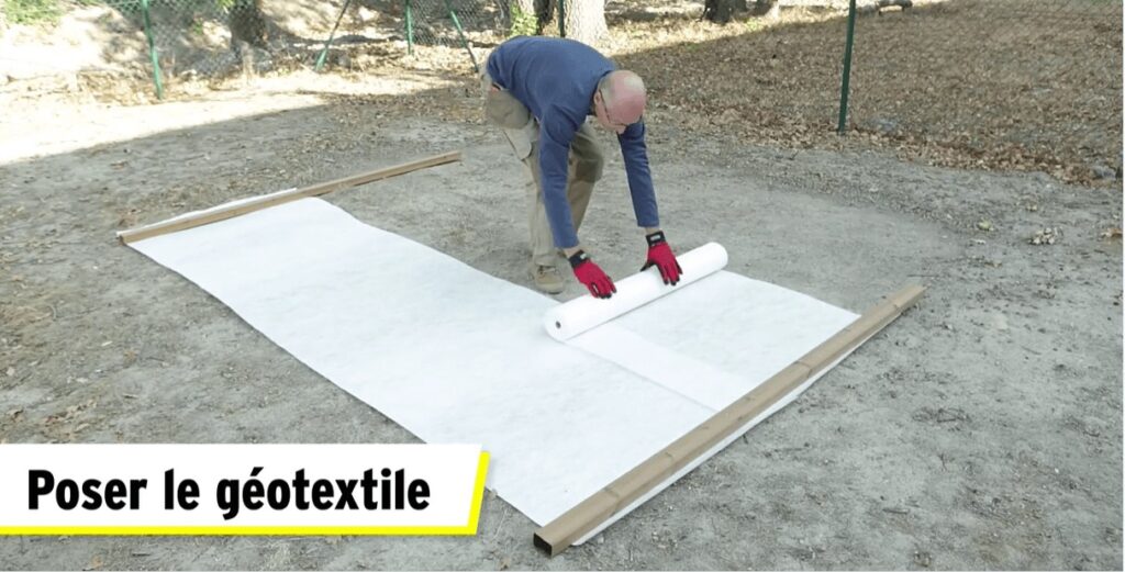 Pose du geotextile