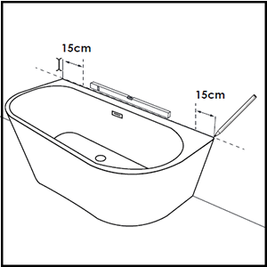 mise à niveau des pieds de baignoire semi ilot